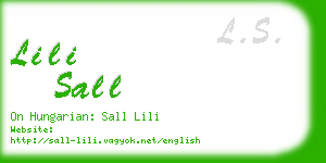 lili sall business card